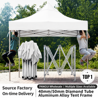 Tente publicitaire pliante en aluminium personnalisée, imperméable, pour événements, avec impression, conçue pour l'affichage, tente pop-up pour événements