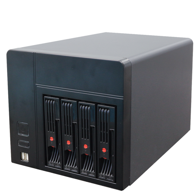 In Stock 4-Bay Compact NAS Server N95 N150 CPU Dual 2.5G LAN Windows Linux NAS Computer for Backup Network Storage