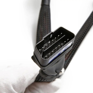 Cable adaptador divisor OBD2 de 16 pines con protección trenzada de chaqueta de PVC 1x extensión <span class=keywords><strong>macho</strong></span> 2X <span class=keywords><strong>hembra</strong></span> 30cm lectores de código de coche Cable OBD - Product Image 4