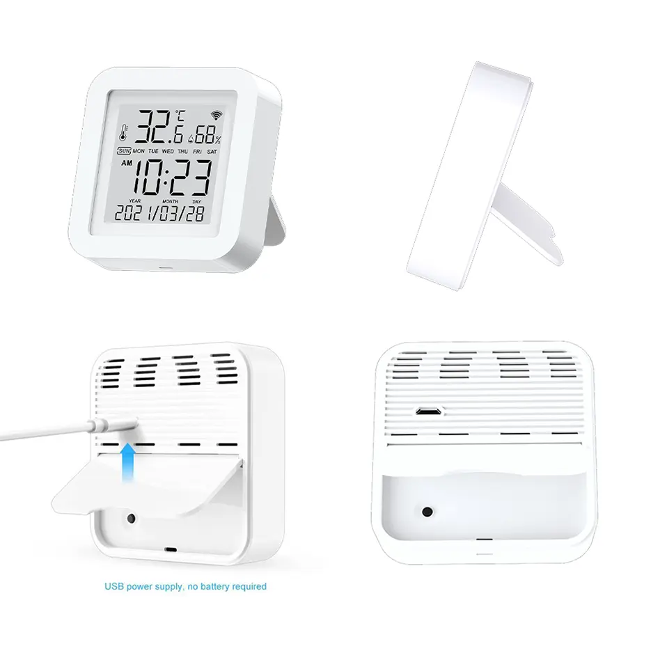 スマートホーム用TuyaWIFI温度および湿度センサーvar SmartLife温度計湿度計サポートAlexaGoogleアシスタント