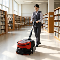 Machine de nettoyage de sols portable OEM, alimentée par batterie au lithium, équipement de nettoyage de sols
