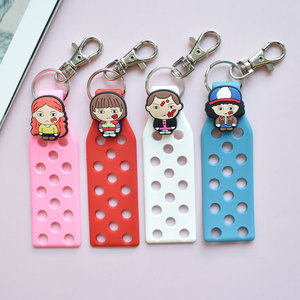 Porte-clés en métal et caoutchouc souple, figurine de dessin animé, accessoire DIY, style <span class=keywords><strong>coréen</strong></span>, idéal pour un cadeau - Product Image 1