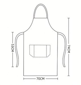 Tablier de coiffeur unisexe créatif et écologique en polyester-coton, imperméable, compostable, pour salon de coiffure et styliste - Product Image 2