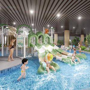 Toboggan aquatique commercial pour enfants, équipement de <span class=keywords><strong>parc</strong></span> aquatique intérieur pour centres de villégiature, hôtels et spas - Product Image 2
