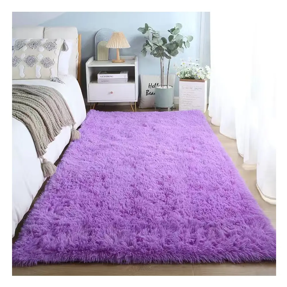 Long velvet tie dyed living room bedroom fluffy non slip machine washable carpet fluffy area rug for living room