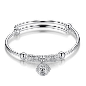 Jachon Vintage 925 argent évidé fleur joli palais cloche bracelet appel message rappel podomètre bracelet intelligent - Product Image 1