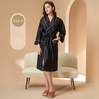 Nouveau design vêtements de nuit robe en satin du matin ensemble de peignoirs d'été légers et fins pour couple