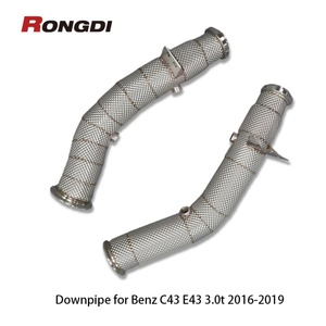 ท่อระบายความร้อนท่อไอเสียสำเร็จรูปสำหรับ C43 Mercedes-Benz E43 M276 3.0T 2016-2019 304SS ท่อตรง - Product Image 2