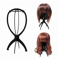 Accessoires pour cheveux : Support de perruque en plastique noir pliable, qui maintient la forme des perruques et des chapeaux multiples