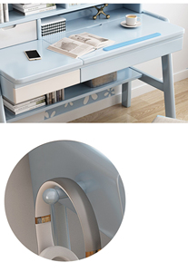 Mesa de estudio plegable de madera maciza para estudiantes de primaria y secundaria, juego de silla de escritorio para niños y niñas para dormitorio - Product Image 5