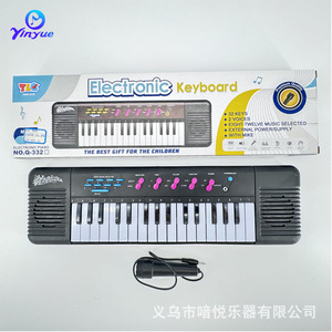 Yinyue-Teclado electrónico de 32 teclas, juguete musical de plástico negro para niños de 2 a 14 años, instrumento educativo Unisex - Product Image 2
