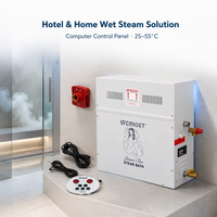 GYDACO Équipement de sauna Modèle ST Générateur de vapeur électrique moderne en acier inoxydable pour bain vapeur humide avec panneau de commande informatique