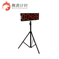 Racetiger Timer Balap LED Portabel Satu Sisi  Jam Olahraga Digital Hemat Biaya untuk Maraton & Acara Lari