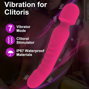 LOVE.Dual-Head Silicone Massager USB Rechargeable 3-in-1 IPX6 Waterproof 10 Frequencies Musical Function Back/Body Relief - Product Image 6