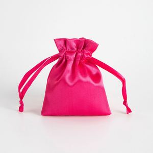 12x16cm Custom Logo Satin Fabric Jewelry Case Silky <b>Storage</b> Pouch for Bracelet Earrings Necklace Ring Gift - Product Image 3