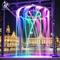 2026 Fontaines d'intérieur en acier inoxydable à cascade d'eau musicale artificielle effet pluie