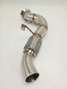 Tuyau de descente en acier inoxydable M57N2 <span class=keywords><strong>335D</strong></span> E90 <span class=keywords><strong>E91</strong></span> E92 Tuyau de sortie Turbo 535D E60 E61 635D E63 E64 X3Tube de tuyau d'échappement 2.75'' - Product Image 3