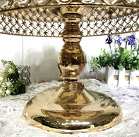 Décorations de gâteau de mariage, ensemble de support de gâteau en métal, cristal pour la décoration de fête de mariage