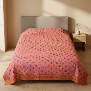 ผ้าคลุมเตียงปักเลื่อมสีทองด้วยมือ - Product Image 3