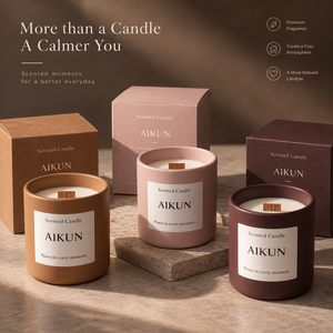 Velas de Cera de Soja AIKUN ODM OEM, Aromaterapia, Hechas a Mano, Ecológicas, No Tóxicas, 100% Naturales y Orgánicas, para Pascua y Navidad - Product Image 1