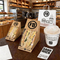 ETpack Vente en gros Boîte d'emballage de qualité alimentaire Boîte de papier Boîte d'emballage pour sandwich et hamburger Petit déjeuner