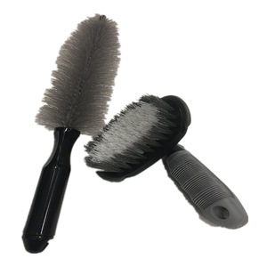 Ensemble de brosses pour pneus de voiture, brosse conique en nylon pour moyeu de roue, brosse courbée pour nettoyage des pneus, pour lavage de voiture - Product Image 2