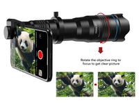 Téléobjectif en verre à zoom optique 4k HD 36x avec revêtement multiple pour smartphone iPhone (199mm)