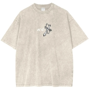 T-Shirt cristiana estetica Vintage lavata da uomo è morto per Me ora vivo per <span class=keywords><strong>lui</strong></span> T-Shirt Unisex alla moda oversize T-Shirt - Product Image 2
