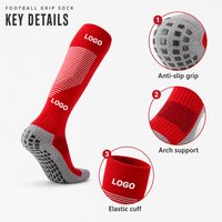 Chaussettes de football haute performance, chaussettes de compression pour le football, chaussettes antidérapantes pour le sport, chaussettes pour entraînement professionnel