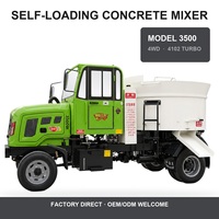 Camion malaxeur à béton autochargeant de 1,5 m3, équipement de mélange de béton pour les infrastructures