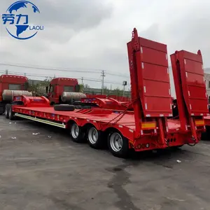 3 axles 4 axles 40ton 50ton 60ton lowbed drop deck low loader heavy load lowbed semi trailer / lowboy trailer