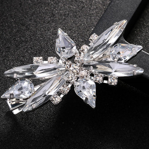 Pince à cheveux en <span class=keywords><strong>strass</strong></span> tendance transfrontalière, simple et élégante, pour frange ou demi-<span class=keywords><strong>chignon</strong></span>, 5 cm, accessoires de mode pour cheveux - Product Image 3