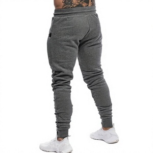 Bangladesh Supplier Men's Gray Skinny Fit Breathable Heavyweight Sweatpants Drawstring Waist Zip Pockets Casual Autumn Wear - Product Image 3