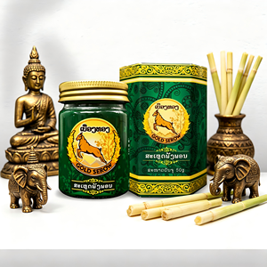 Baume Herbal Vert Serow Or, Rafraîchissant et Apaisant pour les Douleurs Musculaires, les Maux de Tête et les Malaises de Voyage - Product Image 1