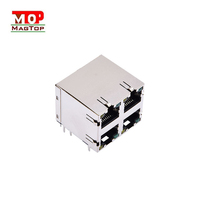 Connecteur Ethernet blindé modulaire intégré RJ45 USB Combo magnétique pour montage sur carte mère PCB