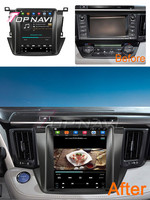 Pemutar Audio Mobil Android Auto 9,7 Inci untuk RAV4 2014 2018 Layar Sentuh GPS Infortainment Mobil