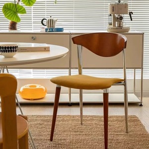 Silla de Comedor Nórdica Retro de Madera Maciza con Respaldo para Comedor, Uso Adulto - Product Image 2