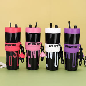 Vaso Deportivo de Gran Capacidad al por Mayor, con Diseño Moderno y Correa de Moda para Chicas, Ideal para Café y Regalos - Product Image 5