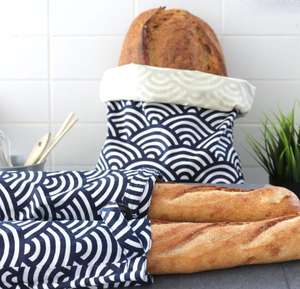 Beeswax Bread Bags Reusable Eco-friendly Bread <b>Container</b> with Double Lining <b>Food</b> Bag for Homemade Loaf Hot <b>Dog</b> Buns Bagels - Product Image 4