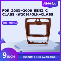 Cadre de tableau de bord de voiture Meihua pour BENZ C CLASS W209/GLK-CLASS 2005-2009 Accessoires 9INCH Android Car Dvd Frame
