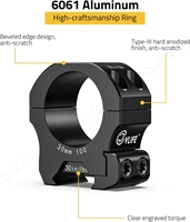 CVLIFE Anillas de Montaje de Precisión para Mira Telescópica de 2 Piezas con Diámetro de Tubo de 30mm y Altura Central de 1'' Accesorio Esencial para Caza