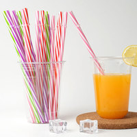 Pailles à boire jetables en PLA 100P sans plastique, à base de maïs, biodégradables, compostables, sans BPA, durables, pour les fêtes
