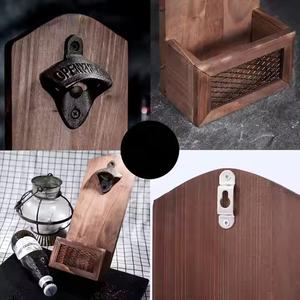 Abridor de Botellas Magnético de Madera Sólida Creativo para Montar en la Pared, Diseño Único en X Cruzado, Estilo Transfronterizo - Product Image 4