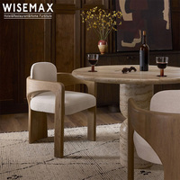 WISEMAX FURNITURE - Mobilier d'hôtel de style médiéval - Fauteuil de loisirs en bois massif - Siège confortable design - Chaise de salle à manger pour restaurant