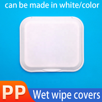 Bouchons anti-poussière en plastique pour lingettes humides, format mini, à ouverture par traction, avec clip de scellage pour gants en nitrile, pour bouteilles d'emballage à capuchon rabattable de forme spéciale