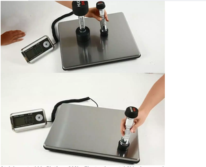 منصة كبيرة من الفولاذ المقاوم للصدأ 200 كجم الشحن الإلكتروني الطرود وزنها على الأرض - Product Image 2