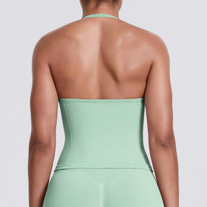 Débardeur de sport sans couture respirant <span class=keywords><strong>Lulu</strong></span> personnalisé, dos nu sexy, pour fitness et yoga, en couleurs unies - Product Image 5