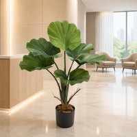Palmier artificiel multi-pièces en PE, tronc détachable, 60 cm de haut, plante de table artificielle très réaliste pour salon intérieur
