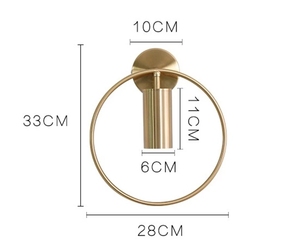 Lámpara de pared moderna con círculo redondo, aplique de noche dorado y negro, para interior, <span class=keywords><strong>GU10</strong></span>, 110V, 220V - Product Image 2
