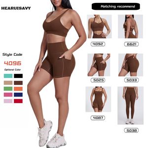 HEARUISAVY Soutien-gorge de sport à col rond et bretelles fines en tissu respirant et frais, taille plus, pour femmes - Product Image 3